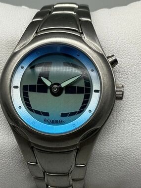 Fossil Women's Stainless Steel Blue Dial Analog Watch (Working)